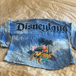 Disney LILO and Stitch Blue Graphic Long Sleeve Spirt Shirt